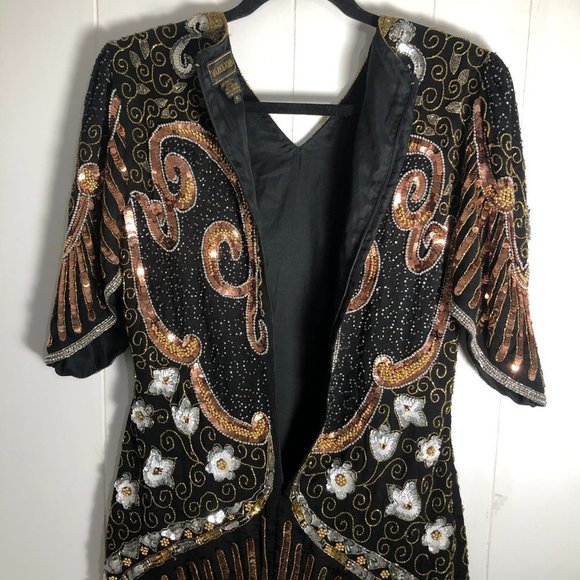 Womens Black and Sequins Gown/Dress. Size Small - Picture 12 of 12